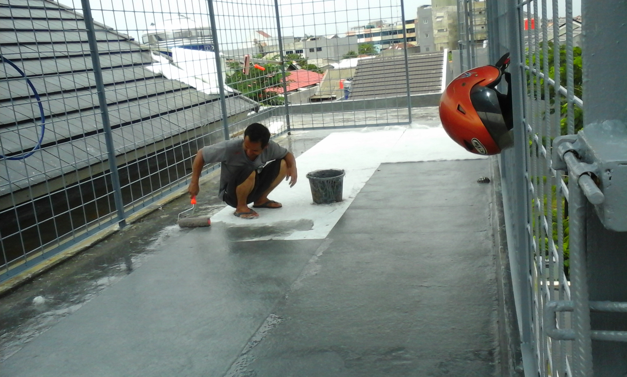 Servis Perbaikan dak  beton bocor Waterproofing fIBREGLASS 